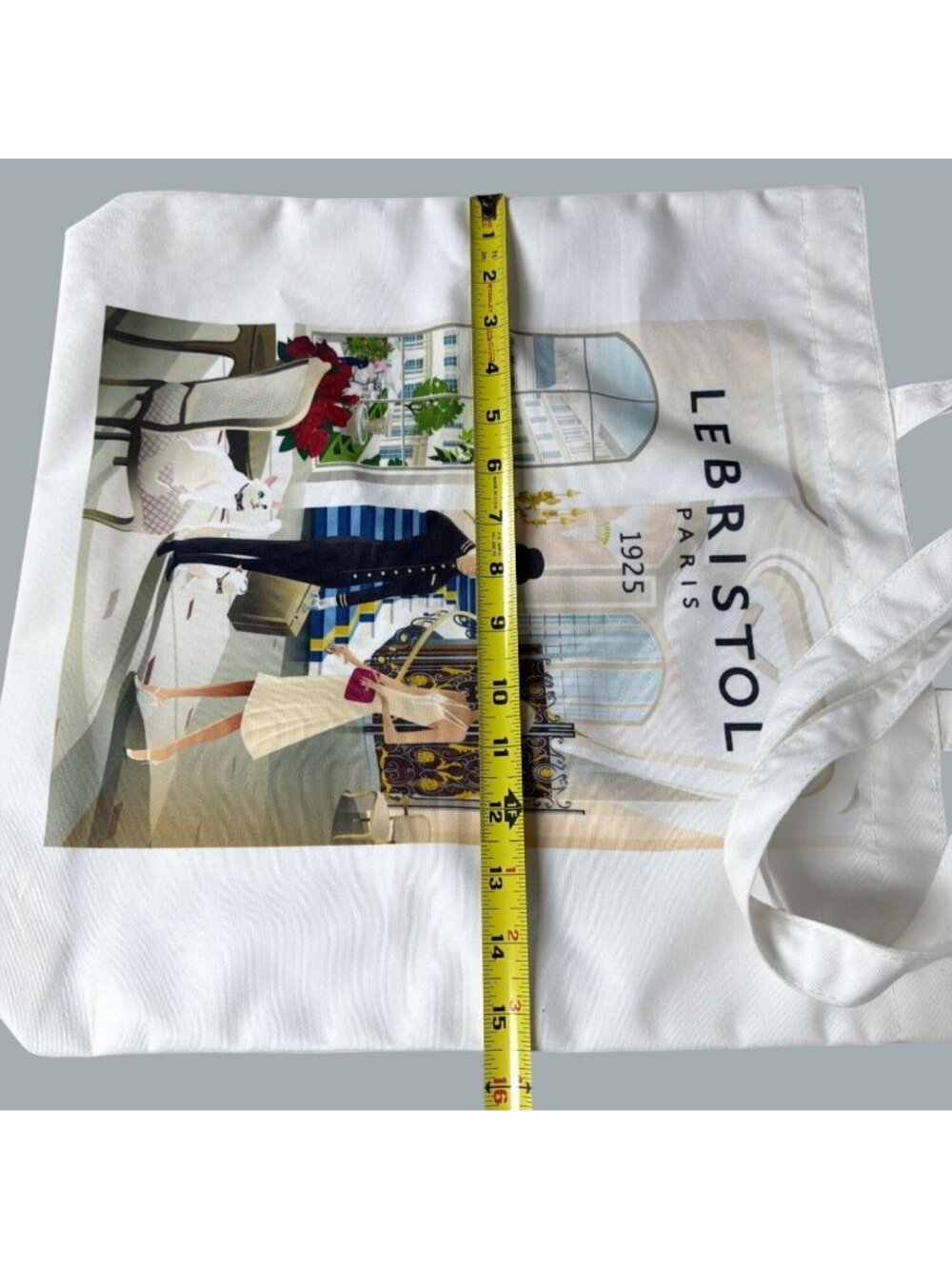 Paris Luxury Hotel Fabric Tote Bag Art Deco Limited Edition Travel Souvenir NWOT - Picture 7 of 12